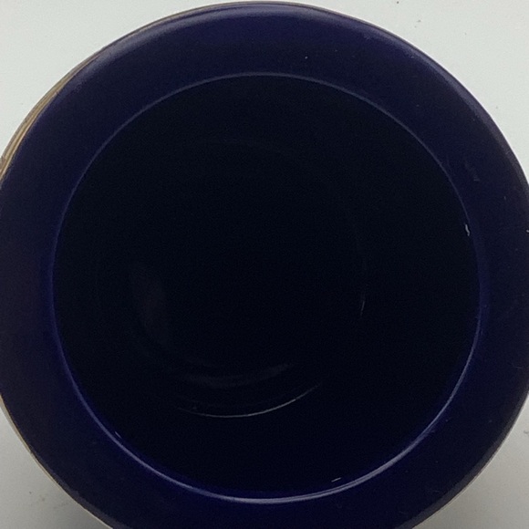 Vintage Limoges Cobalt Blue Vase/Planter with Classical Figures Design in Gold - Picture 7 of 8